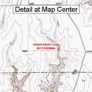 USGS Topographic Quadrangle Map   Pickett Ranch Creek, Texas (Folded 