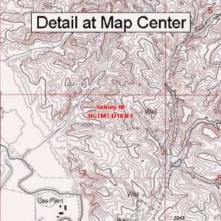  USGS Topographic Quadrangle Map   Sidney NE, Montana 