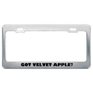  Got Velvet Apple? Eat Drink Food Metal License Plate Frame 