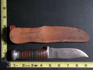 Vintage Western Bowie Style Hunting Knife Marked Boulder, Colo. Pat 