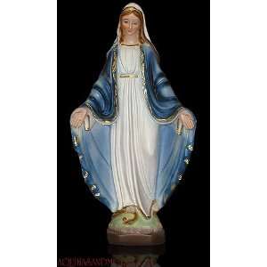  Our Lady of Grace Painted Alabaster Statue