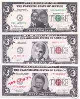OUR 3 HOTTEST OUT OF PRINT BILL CLINTON BILLS @ 66c  