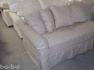 Pottery Barn PB COMFORT Sofa Couch stone slipcover  
