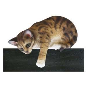 Brown Tabby Loafer Cat Shelf and Wall Plaque Collectible Figurine Gift 