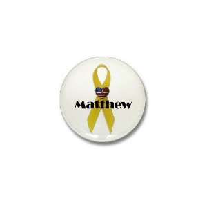  Matthew Yellow Ribbon Military Mini Button by  