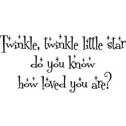 Twinkle Twinkle Little Star Vinyl Wall Art  