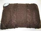   Stewart Cable Knit Chocolate 14 x 20 Decorative Throw Pillows NEW $160