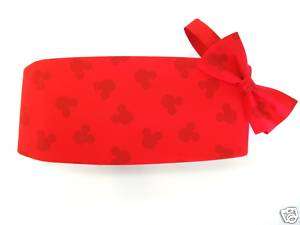 Red Mickey Mouse Silhouette Cummerbund and Bow Tie Set  