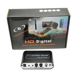 HD Audio gear Digital Sound decoder *1 High Quality Optical Fiber 
