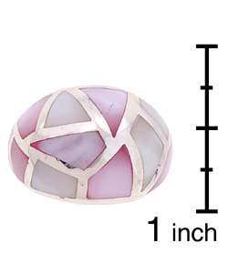Sterling Silver Pink Mother of Pearl Ring  