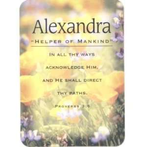 Alexandra   Meaning of Alexandra   Name Cards with Scripture   Pack of 