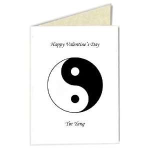   Yin Yang (Black/White) with Chinese Proverb