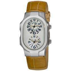 Philip Stein Womens Signature Sand Strap Dual Time Watch 