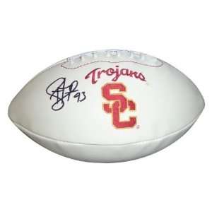  Autographed Troy Polamalu Football   USC Trojans Logo Holo 