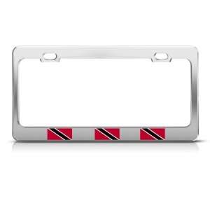  Trinidad Tobago Flag Country Metal license plate frame Tag 