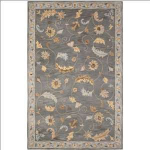  26 x 8 Runner Rizzy Rugs Floral Collection FL 124 Steel 
