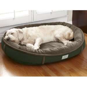    fur Wraparound Dog Bed With Memory Foam / Large, Hunter Green, Large