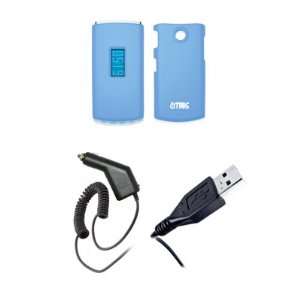   On Cover Case + Car Charger (CLA) + USB Data Cable for LG dLite GD570