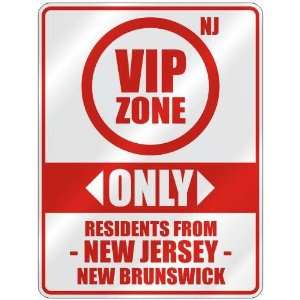   ONLY RESIDENTS FROM NEW BRUNSWICK  PARKING SIGN USA CITY NEW JERSEY