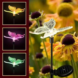 HQRP Solar Power Butterfly Multi Color Changing Garden Yard Decor 