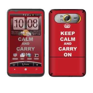   HTC HD7 Skin Decal Sticker   Keep Calm and Carry On 