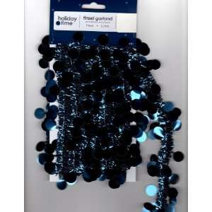 Festive Blue Dot Tinsel Decorative Garland 9 Feet