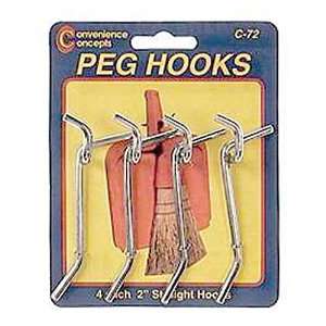   Straight Single Pegboard Hooks Sold in packs of 100