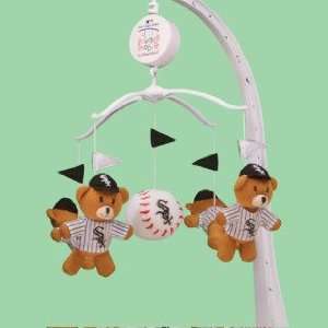 CHICAGO WHITE SOX Team Mascots Plush Baby MUSICAL BASEBALL MOBILE 