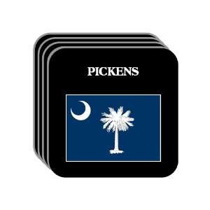  US State Flag   PICKENS, South Carolina (SC) Set of 4 Mini 