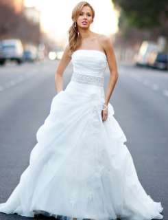 High Quality White A line outdoor Wedding Dress bridal Gown New 