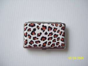 Business bank card cigarette case wallet Leopard design  
