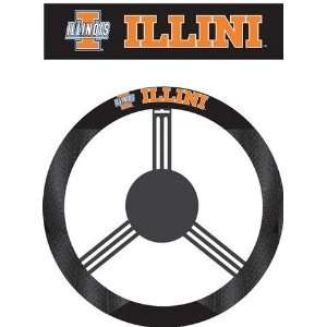  University of Illinois Steering Wheel Cover Sports 
