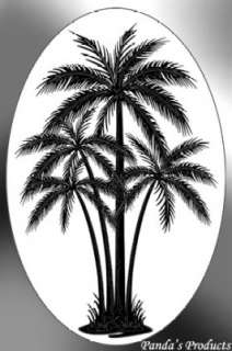 ETCHED GLASS DECAL Palm Tree C 21x33 Window Cling  