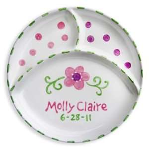  Flower Personalized Divided Plate