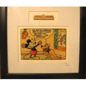 Disney Art Mickey Mouse Sunday Comic Set Framed 