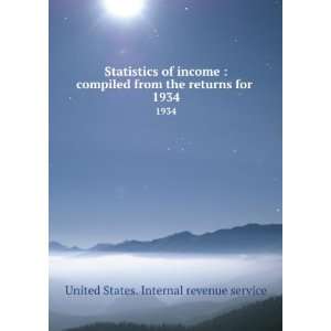   the returns for . 1934 United States. Internal revenue service Books