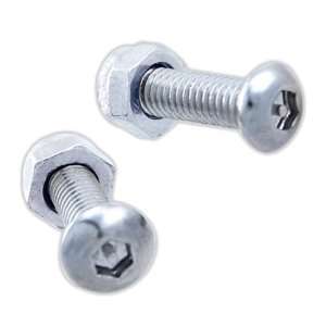    Chrome Anti Theft License Plate Fasteners   Protect You Automotive