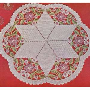 Vintage Crochet Pattern to make   Flower Doily Cutwork Applique. NOT a 