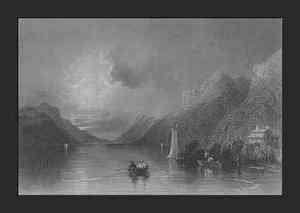 LAKE GEORGE, Sabbath Day Point, NY    1840, BARTLETT  