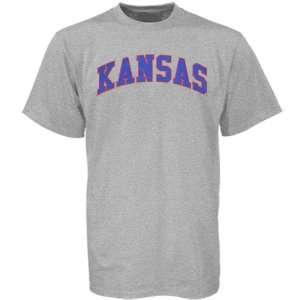  Kansas Jayhawks Ash Arch T shirt
