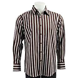 Bruno Mens Striped Woven Shirt  