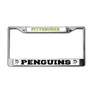  Pittsburgh Penguins Chrome License Plate Frames   Set of 2 