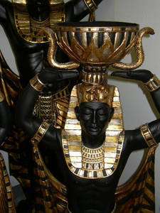 EGYPTIAN STATUE King Sculpture Plant Holder Male 4 Ft  