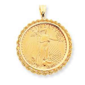  14k 1 Oz American Eagle Coin Bezel Mounting Jewelry