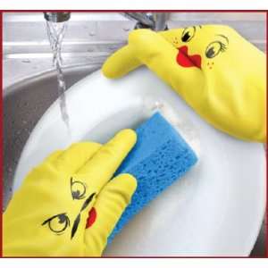 Dish Play Puppet Yellow Dish Gloves 