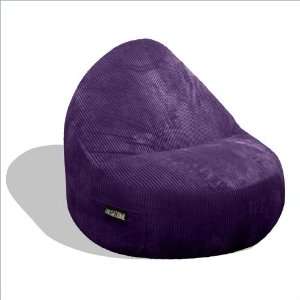   Products Deluxe Cord Sitsational 2 Seater Bean Bag Chair in Aubergine