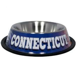  Connecticut Huskies Stainless Steel Dog Bowl Sports 