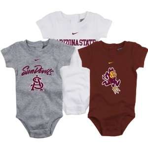  Nike Arizona State Sun Devils Newborn Boys 3 Pack Creeper 