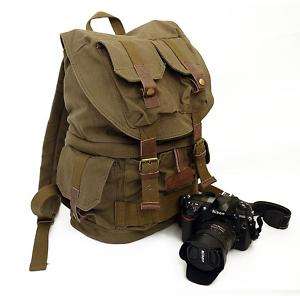 Canvas DSLR Digital Camera Backpack Bag Canon EOS Sony  