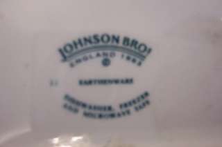 USED BLACK ROSE WHITE TOILE PLATE JOHNSON BROTHERS  